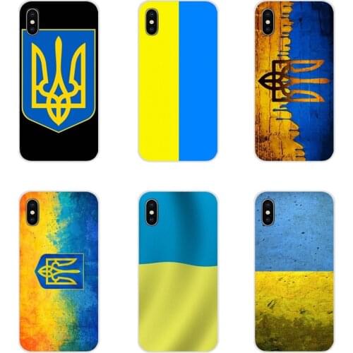 For Apple iPhone X XR XS 11Pro MAX 4S 5S 5C SE 6S 7 8 Plus ipod touch 5 6 Accessories Phone Shell Covers Ukraine Flag