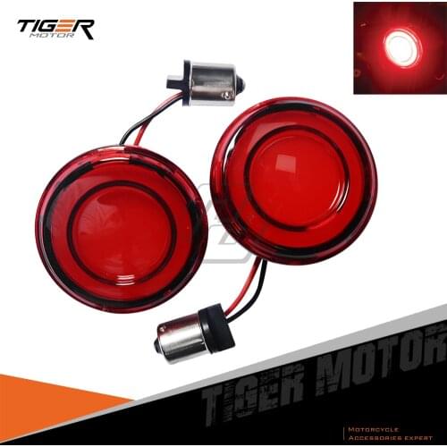 For Harley Touring Softail Dyna Sportster XL883 XL1200 Motorcycle Bullet Style LED Rear Turn Signal Conversions