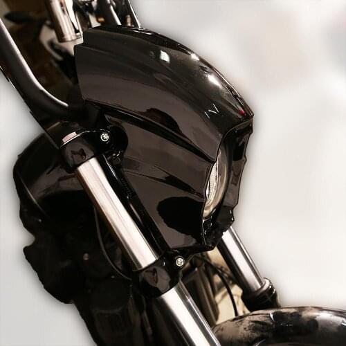 GLOSS BLACK HEADLIGHT FARING COVER FOR HARLEY SOFTAIL STREET BOB FXBB 2018 2019 2020