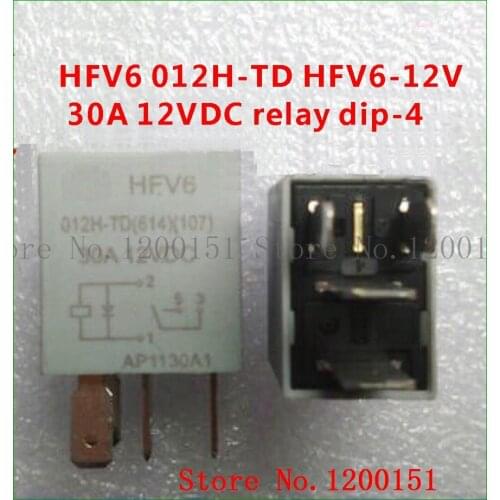 HFV6 012H-TD HFV6-12V 30A 12VDC relay dip-4