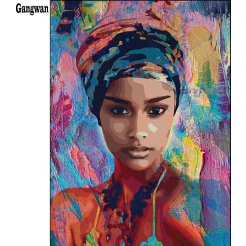 5D Full Square/Round Diamond painting "fantasy African women"Diamond Embroidery mosaic rhinestones Portrait diamond picture