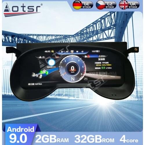 AOTSR 12.3 INCH Car LCD Cluster instrument multimedia dashboard Modification For Toyota RAV 4 2019-2020 GPS navigation player