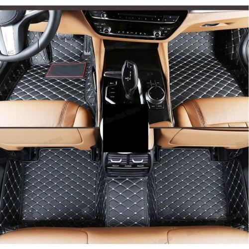 Lsrtw2017 leather car interior floor mats for bmw G11 2016 2017 2018 2019 2020 2021 730i 740i 750i carpet seat cover accessories