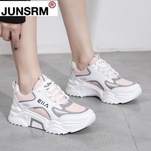 Women Running Shoes Platform Non-slip Women Sports Shoes High Quality Comfortable Trend Sneakers White Shoes