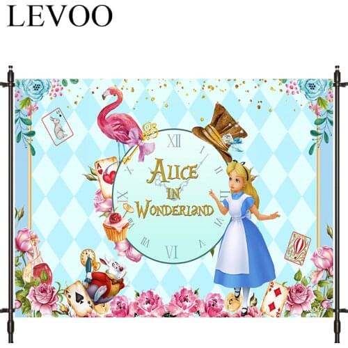 LEVOO New Photo Backdrop Alice In Wonderland Fairy Tale Dream Diamond Background Nature Photocall Photo Studio Shoot Prop