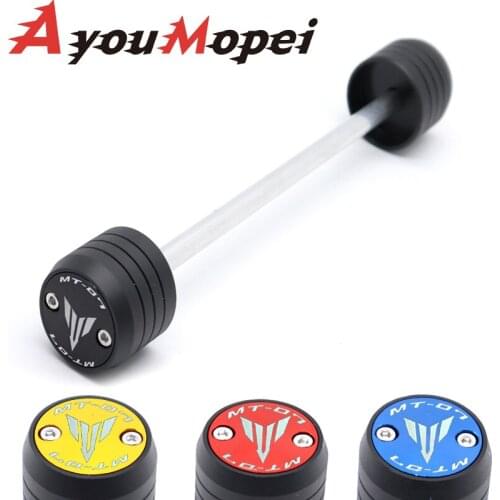 LOGO Rear Wheel Fork Slider Protector For YAMAHA MT-07 MT07 MT 07 FZ-07 FZ07 2014-2021 Motorcycle Accessories Crash Axle