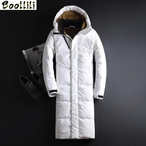 2020 New Winter Men X-Long Coats Casual Jackets Quality and Comfortable Outerwear Winter Thick White Duck Down Warm Parka