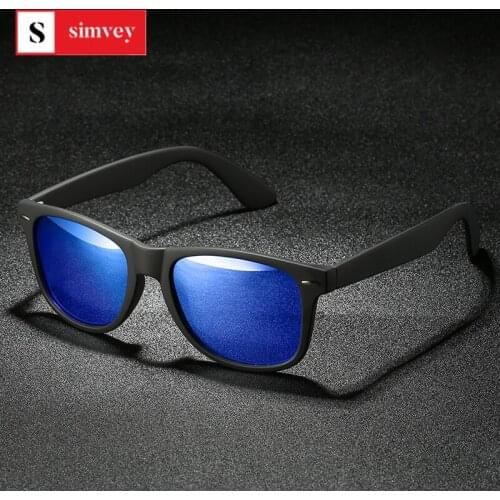 Simvey Classic Retro Polarized Sunglasses Men Designer Women Driving Square Sun Glasses UV400 TAC
