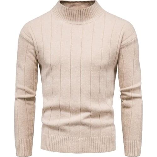 2020 Mens Wool Sweater Male Half Turtleneck Pullovers Winter Solid Casual Bottoming Shirt Men Brand Clothing Sweaters
