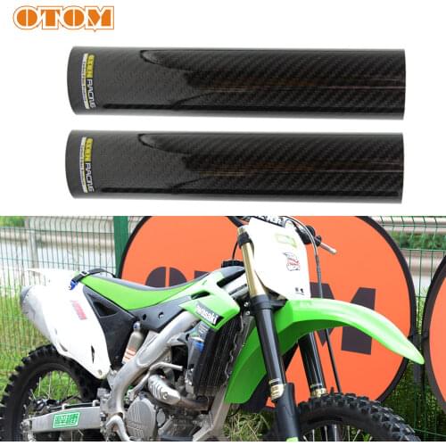 OTOM New Motorcycle Front Fork Shock Absorption Spillplate 45-52MM Adjustable Universal Carbon Fiber Fork Protector Cover Guards