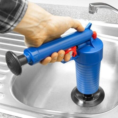 Home High Pressure Air Drain Blaster Pump Plunger Sink Basin Pipe Clog Remover Toilets Bathroom Kitchen Cleaner Kit mx3081648