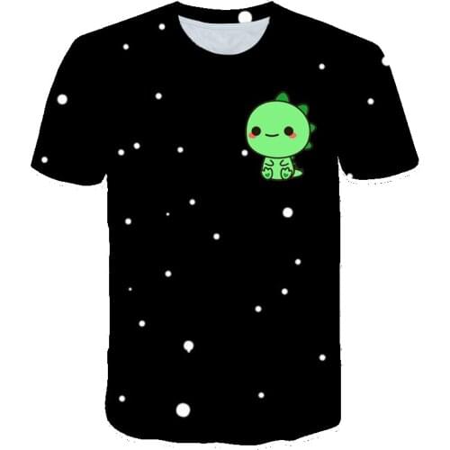 New Jurassic Park T Shirt Childrens Boy Girls T-Shirt 3D Printing Lovely QQ Wear Summer Comfortable Round Collar Tops 4-14Y