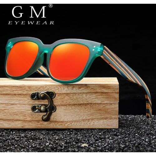 GM DESIGN Natural Handmade Wood Sunglasses Men Sun Glasses Women Brand Design Original Color Glasses Oculo