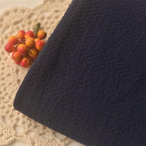 Half Meter Navy Color 2 Side Bubble Plaid Pure Cotton Fabric For Shirt Dust Coat Han Cloth Dress Children Cloth Table Cloth A120