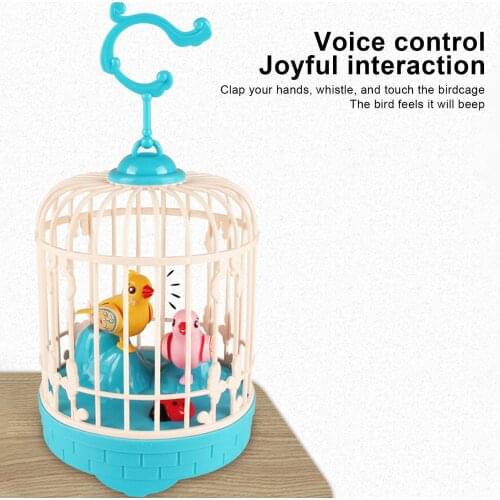 Singing&Chirping Bird In Cage Realistic Sounds&MovementsSinging Chirping Bird Toy In Cage Realistic Sounds Movements Activated
