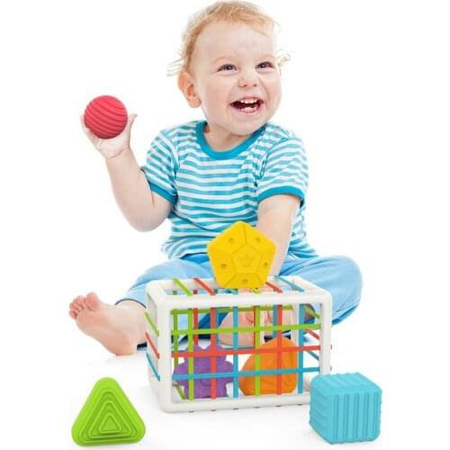 Fat Brain Toys InnyBin Shape Sorting Game Baby Montessori Learning Educational Toys For Children Bebe Birth Inny 0 12 Months