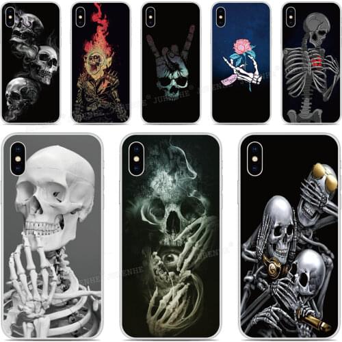 Silicone Skeleton Skull Cover For Wiko Y81 Y51 Y62 Y61 Y50 Y60 Y80 Sunny 5 View 5 Plus 3 4 Lite 2 Go Power U20 U10 Phone Case