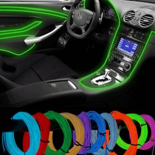 10M EL Led Flexible Soft Tube Wire Neon Glow Car Rope Strip Light Xmas Decor AC 12V