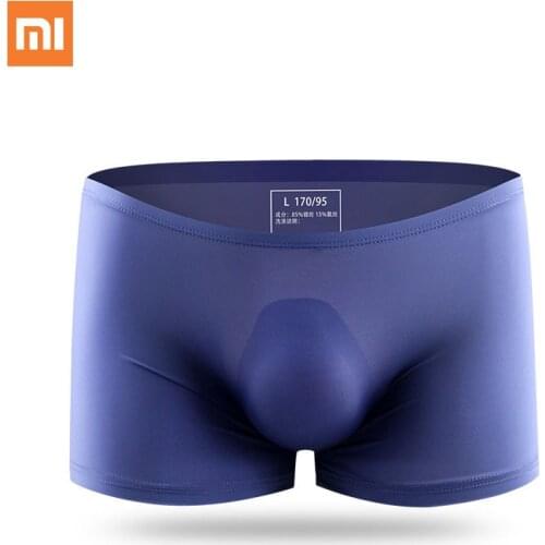 3pcs/lot Xiaomi 3D Mens Ice Silk Panties Men Underwear Cotton Boxer Ultra-thin Comfortable Breathable Boxershorts Man Boxers