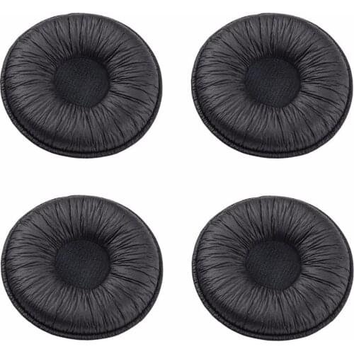 Wantek Ear Cushions leatherette Replacement for Plantronics and Most Standard Size Telephone Headsets H251N H261N H351N H361N