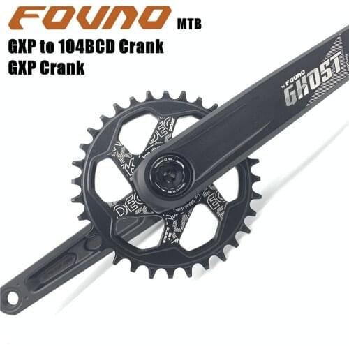 Fovno GXP Bicycle Crank GXP to 104 bcd Mountain bike crankset aluminum alloy MTB bicycle crank for shimano SRAM bike parts