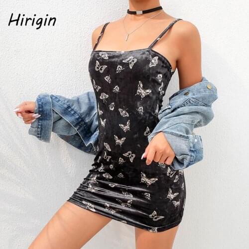 Vintage Velvet Black Off Shoulder Butterfly Mini Dress 2020 summer fashion A line short dress sexy Spaghetti Strap Dresses