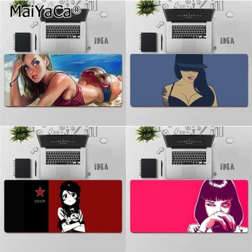 Maiya Top Quality Cool Bad Girl Keyboards Mat Rubber Gaming mousepad Desk Mat Free Shipping Large Mouse Pad Keyboards Mat