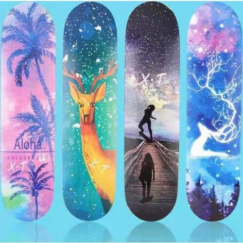 Blank Skateboard Complete Skateboard Deck for Kids Painting Boys Girls Mini Cruiser Blank Skateboard Deck Longboard