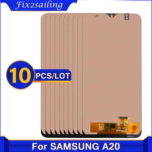 10 Pcs/lot TFT incell 6.4'' For SAMSUNG Galaxy A20 2019 A205F A205 LCD Display Touch Screen Digitizer for Samsung A20 display