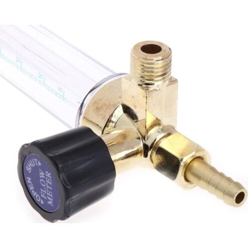 1/4PT Thread 7mm Barb Argon Ar CO2 Gas Flow Meter Ar Welding Regulator 0.35 MPA