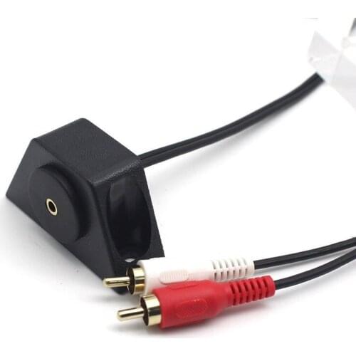 1m 2 RCA Male to 3.5mm Female Extention Mount, Flush Mount, Dash Mount, Panel Mount Cable for Car, Boat, Motorcycle