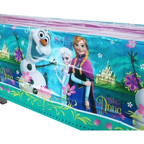180*130CM Frozen Elsa And Anna Party Tablecloth Baby Shower Kids Favor Tablecover Birthday Party Decoration Supplies Table Cloth
