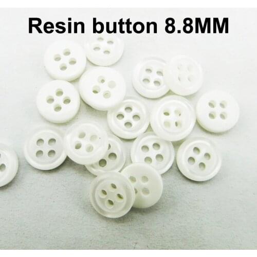 200PCS 9MM white Dyed RESIN buttons 2HOLE brand button coat boots sewing clothes accessorY R-274