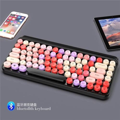 3.0 Bluetooth Keyboard Punk retro for Android Iso Windows system New Mini Keypad 84Keys For Macbook ipad laptop