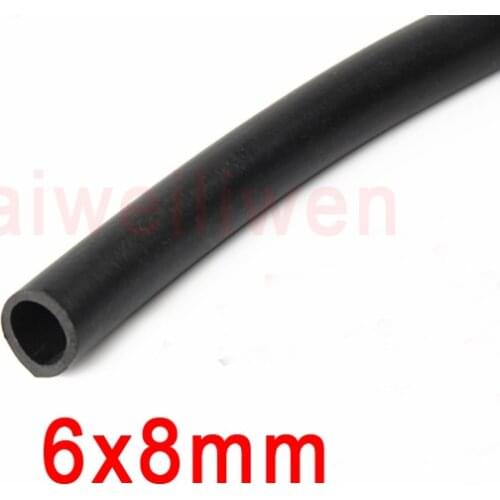 6mm id 8mm od viton tube Fluorine rubber hose FKM FPM fluoro-elastomer tubing oil resistance anti-corrosion acid alkali