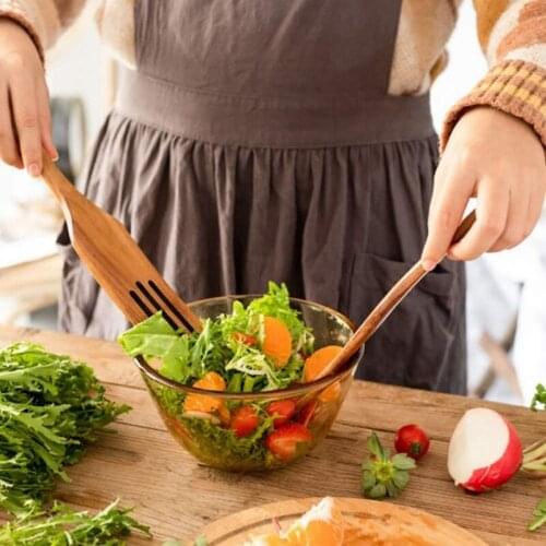 6 Pcs Wooden Spurtles Kitchen Tool Set Natural Wood Tableware Suitable for Non-Stick Cookware and Instant Stew Steak