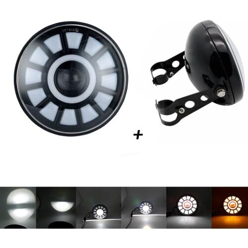 Motorcycle 7 inch LED Headlight for Touring Ultra Classic Electra Street Glide Road King Yamaha Motorcycle Headlamp with housing