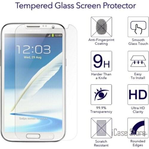 9H Tempered glass for Samsung Galaxy Note 2 note 3 note 4 note 5 kilifi note2 note3 note4 note5 screen protector film cover case