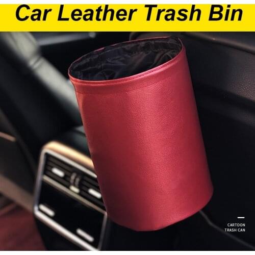 Car Storage Busket Interior Rubbish Container For Waste Organizer Holder Universal Garbage Can Trash Bin Folding Car Organizer