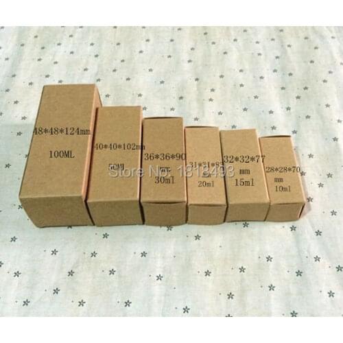 Free shipping 50 pcs a lot 50ML 40x40x102mm essential oil packing box/Handmade gift packing box/DIY blank kraft paper boxes