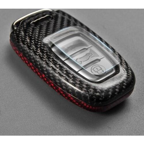 Dry Carbon Fiber Car Remote Key Case Cover Shell for Audi A1 A3 8P 8V 8L A4 B6 B7 B8 A5 8T A6 C6 C7 A7 4G A8 4E D3 TT 8N 8J MK1