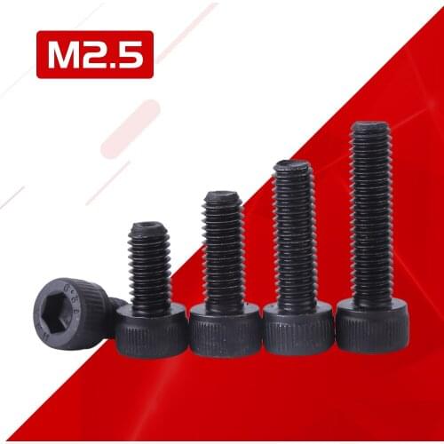 Black Hex Hexagon Socket Cap Screws Cup Head Allen Bolts Grade 12.9 M2-M6