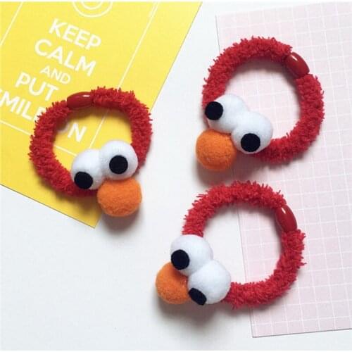 Hot Little Girls Cartoon Elastic Hair Band Pink Color Hair Rope Kid Resin Headband Children Gift Hair Accessories