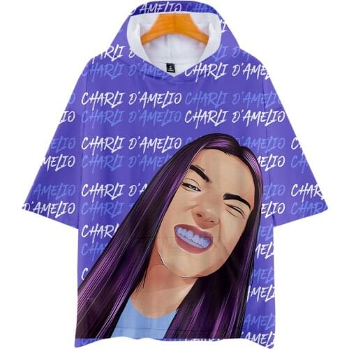 Charli Damelio T Shirt Women T-shirt Fashion Ice Coffee Splatter Harajuku Tops Kawaii Streetwear Women Hooded Tees Clothes Top