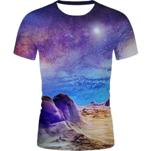 New Fashion Printed Sci-Fi Planet Mens T-Shirt 3D Printed Fun Graphics Street Sports Mens And Womens Plus T-Shirts