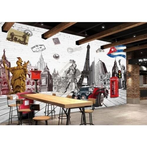 Customize wallpaper art Living room bedroom Retro nostalgic England photo wallpaper wall mural