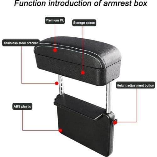 Leather Car Armrest Box Storage Box For Cadillac CT6 ATS DeVille XTS Escallade XT5 CTS STS DTS SLS XLR Car Interior Accessories