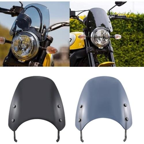 Motorcycle Somke /Black Windscreen Windshield Shield Bracket For 2015-2018 Ducati Scrambler (except Cafe Racer and 1100 model)