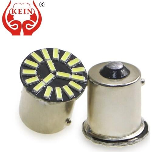 KEIN 10PCS 18smd p21w led 1156 ba15s 1157 BAY15D P21/5W car led 4014 Brake Trailer Truck parking Reverse Signal Lamp Bulb Lights