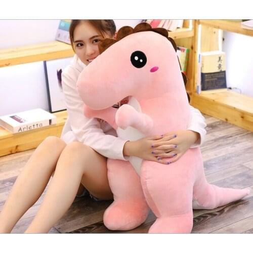 Lovely cartoon dinosaur plush toy soft doll throw pillow Christmas gift b1344